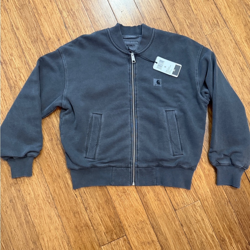 Carhartt WIP Dark Gray Nelson Bomber Sweat Jacket